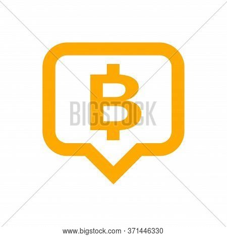 Currency Money In Speech Bubble Square Shape For Icon, Thb Coin Thailand For Flat Icon Style, Thai T