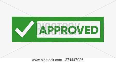 Vector Black Grunge Approved Stamp With Checkmark