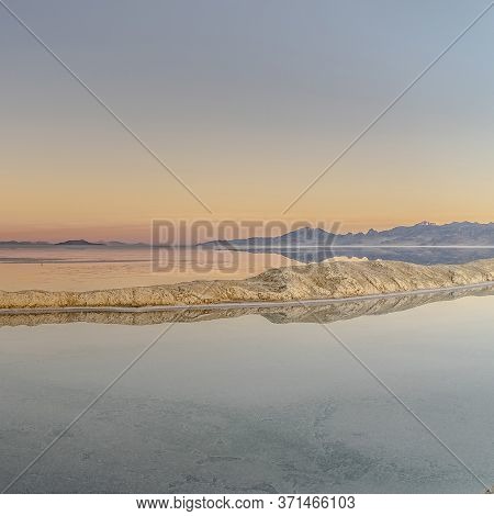 Square Frame Panorama View Of Pans At The Bonnievale Salt Flats