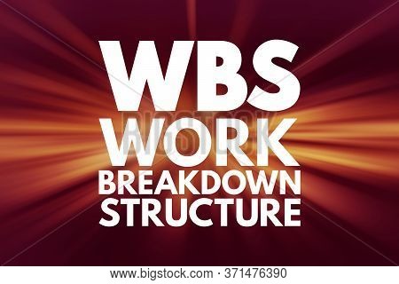 Wbs - Work Breakdown Structure Acronym, Business Concept Background