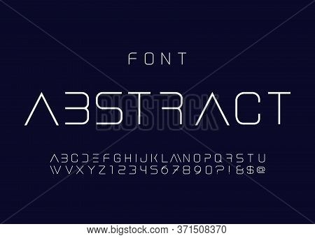 Cosmic, Elegant Light, Font. Thin Font. Futuristic Typeface. Vector Alphabet Set. Minimal. Hipster F