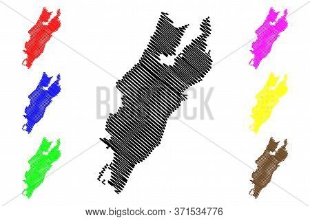 Yakutsk City (russian Federation, Russia, Sakha Yakutia Republic) Map Vector Illustration, Scribble 