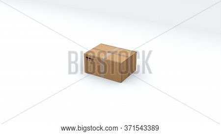Cardboard Box For Sending Various Products, Computer Generated. The Concept Of Safe Transportation O