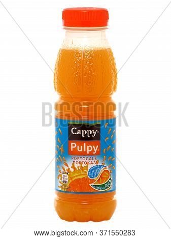 Bucharest, Romania - December 6, 2015. Cappy Pulpy Is A Fruit Juice And Fruit-flavored Soft Drink Br