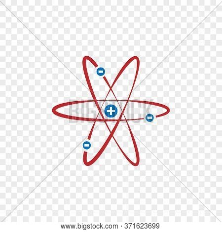 Atomic Nucleus Icon Structure. Isolated Vector Design.