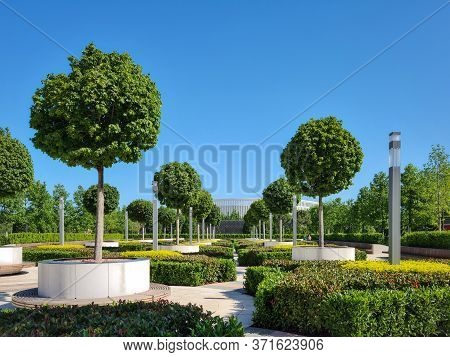 Galitsky Park, Krasnodar, Russia-07.06.2020:maple Alley In The Park Of The Galician Krasnodar