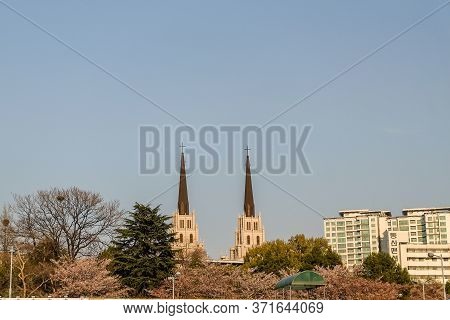 Daegu, South Korea - April 4, 2019 : Daegu Jeil Presbyterian Church In Daegu City, South Korea.