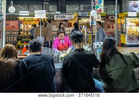 Daegu , South Korea, April 4, 2019:most Of Tourist And Korean People Visit In Daegu Traditional Mark