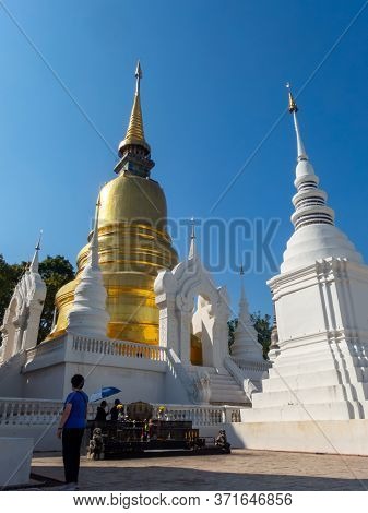 Chiang Mai Thailand-12 January 2020:wat Suan Dok Temple In The Year B.e.2450, Princess Dara Rasami,g