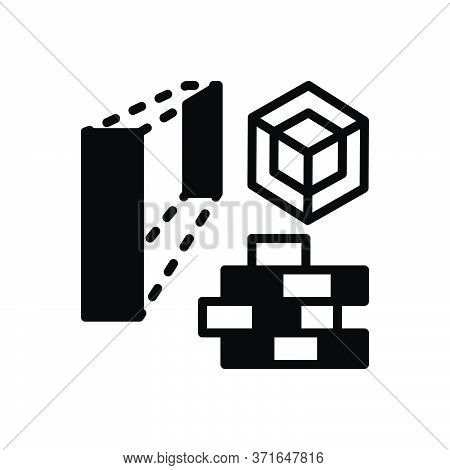 Black Solid Icon For Architecture House Brick Architect Residental Estate