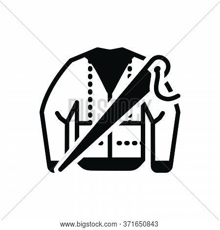 Black Solid Icon For Bespoke Fashion Clothe Sewing Style Jacket