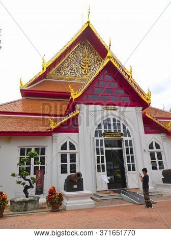 National Museum Bangkok,thailand-10 August 2018: Siwomokk Piman Hall, Part Of The National History M
