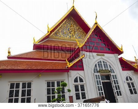 National Museum Bangkok,thailand-10 August 2018: Siwomokk Piman Hall, Part Of The National History M