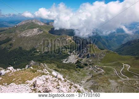 Fantastic View Of The Summit Of Monte Terminillo During A Spring Day In Lazio, Italy
