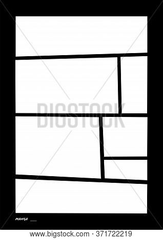 Manga Storyboard Layout Comic Book Template Black
