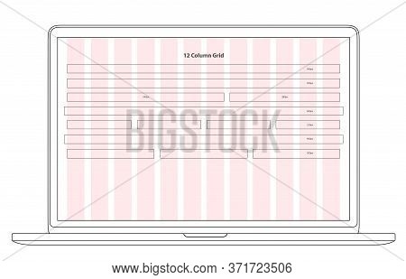 Column Grid Web Screen Display Template Computer