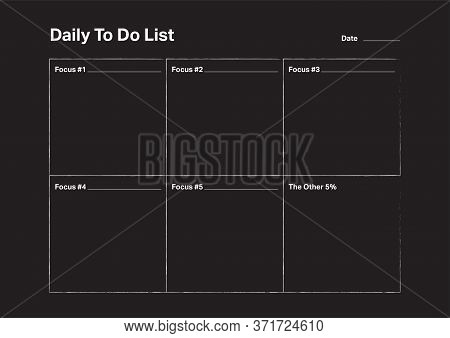 Daily To Do List With Focus And Tasks