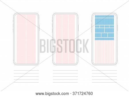 Column Grid Mobile Phone Screen Display Template