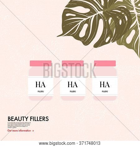 Hyaluronic Acid And Collagen Skin Injection Bottle, Women Cosmetolog Skin Care Injection. Vitamin Fa
