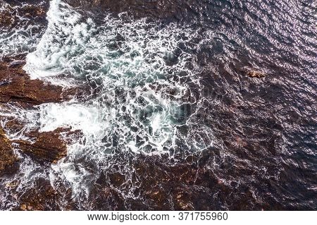 Aerial View Of The Reef By Carrickfad At Narin Beach By Portnoo County Donegal, Ireland