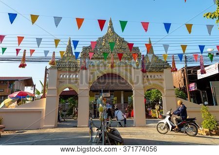 Loei Chiang Khan  Thailand-07 December 2019:wat Si Khun Temple Was Built In 2199 B.e., Located At 37