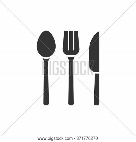 Reusable Bamboo Cutlery Glyph Black Icon. Recycle Elements: Fork, Knife, Spoon. Zero Waste Lifestyle