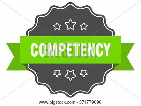 Competency Isolated Seal. Competency Green Label. Competency