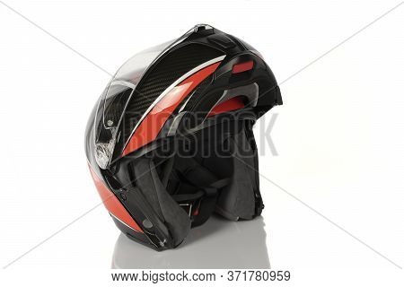 Sportmodular Agv Aero Carbon Red Motorcycle Modular Helmet Made Of Carbon Fiber. It Is The Top Of Th