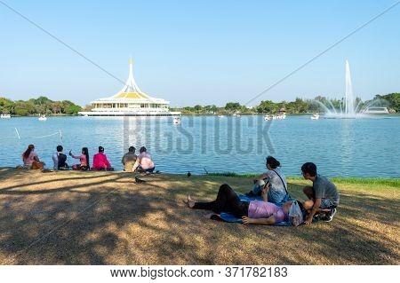 Bangkok Thailand-30 December 2019:suan Luang Rama Ix Also Referred To As (king) Rama Ix Park,is A Pu