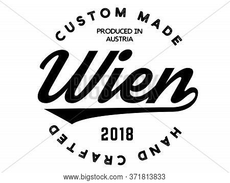 Wien Production Label On White Background. Labels And Stamps Series.
