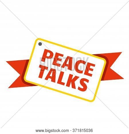 Peace Talks Stamp On White Background. Stickers And Stamps Series.
