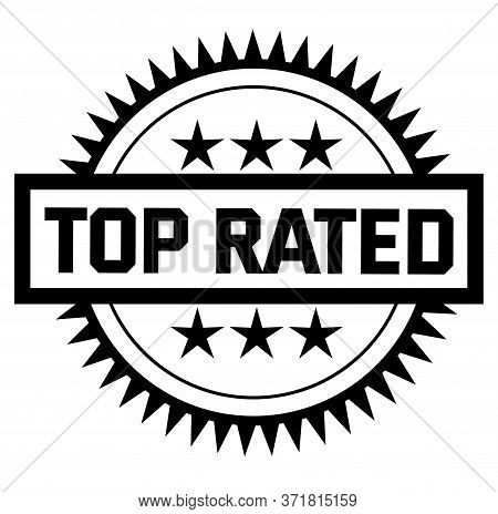 Top Rated Stamp On White Background. Stickers And Stamps Series.