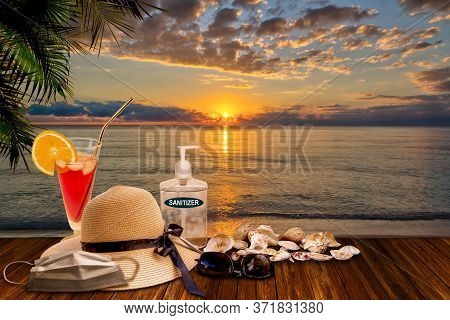 Vacationing In The New Normal After Covid-19 Coronavirus Pandemic. Tourism Concept Showing Sunset Be