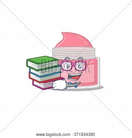Body Srub Student Mascot Design Read Many Books When Study At Home