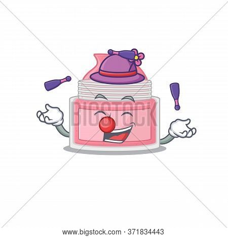 A Body Srub Cartoon Design Style Love Playing Juggling