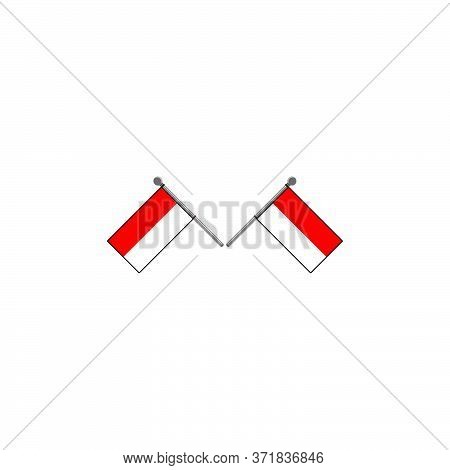 Indonesian Flag Vector Design Template Illustration
