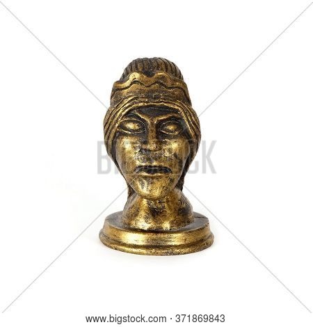 Figurine Scandinavian Goddess Frigg Isolated On White Background