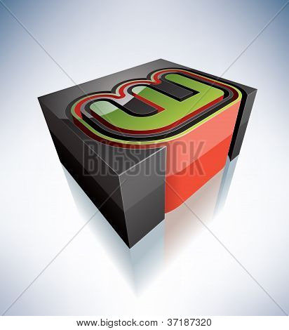Lettere 3D: W