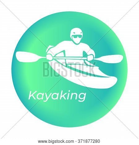 Kayaking Icon In Vector. Tourism. Vector Illustration.
