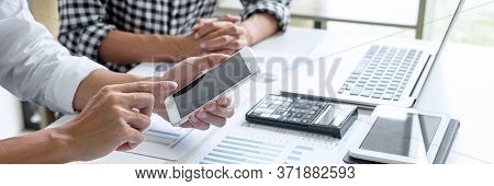 Partner Meetings And Briefing, Teamwork Of Business Colleagues Consultation And Conference New Strat