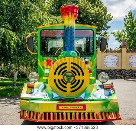 Bucharest/romania - 03.06.2020: Train Ride For Kids In Children's World Park In Bucharest.