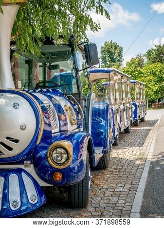 Bucharest/romania - 03.06.2020: Train Ride For Kids In Children's World Park In Bucharest.