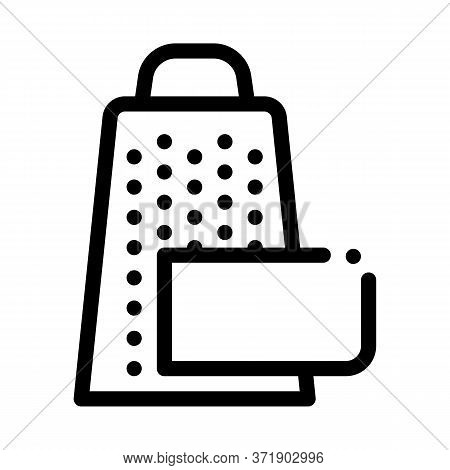 Grate Cheese Icon Vector. Grate Cheese Sign. Isolated Contour Symbol Illustration