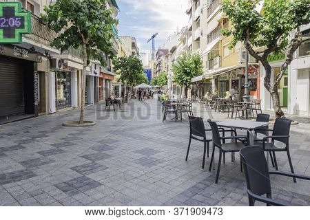 Benidorm, Spain, 14 June, 2020: View To Street Of Benidorm City. Popular Spanish Resort After Corona