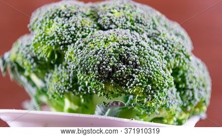 Broccoli Cabbage (brassica Oleracea) In Packaging For Delivery And Consumption