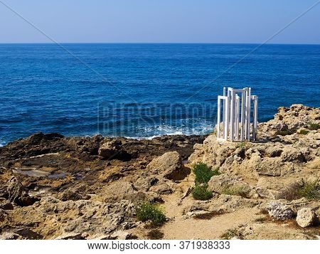 Famous Tourist Attraction Coastal Broadwalk Path Surrounding The Archaeological Park And Part Of Ope