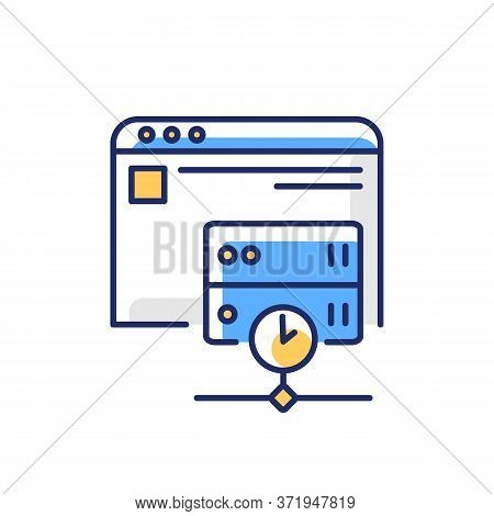 Caching Rgb Color Icon. Modern Internet Technology For User Convenience. Storing Old Website Request