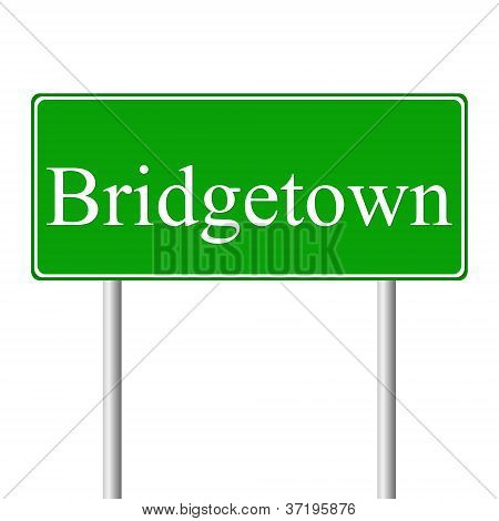 Bridgetown grÃ¼n StraÃŸenschild