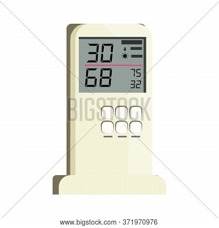 Air Conditioner Remote Control . Temperature, Humidity, Climate Control. Thermometer Concept. Can Be