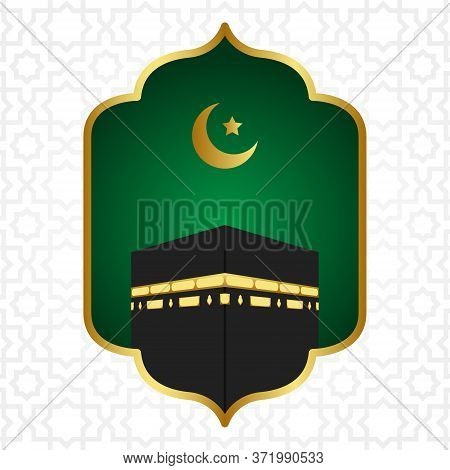 Islamic Pilgrimage Background With Kaaba For Hajj Mabroor In Mecca Saudi Arabia. Hajj Mabrour Backgr